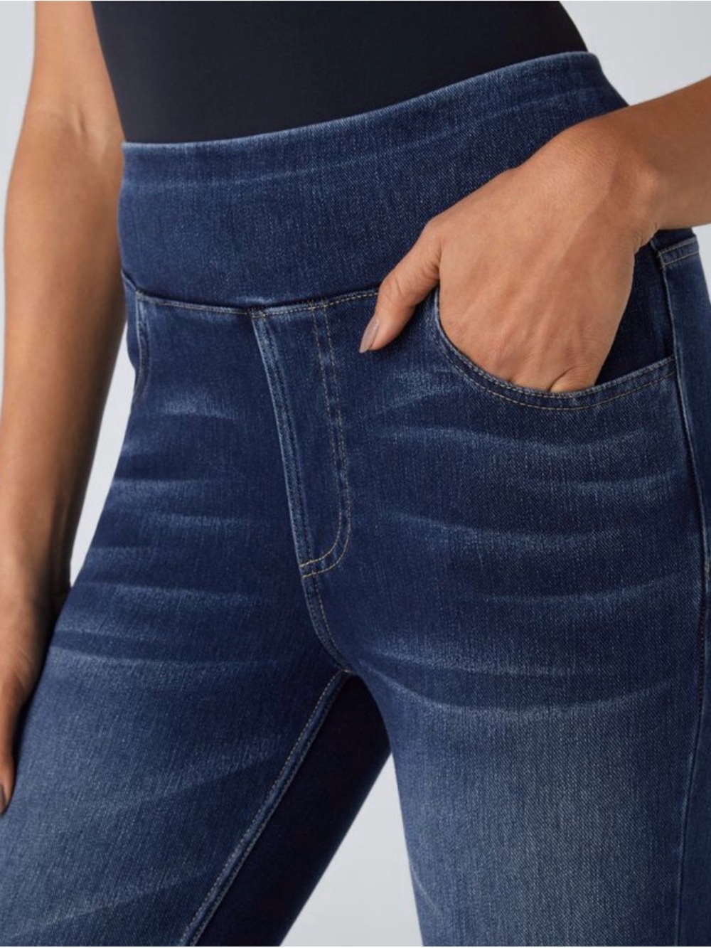 Halara Flex™ High Waisted Pockets Denim Casual Leggings 7/8 - Picture 5 of 7